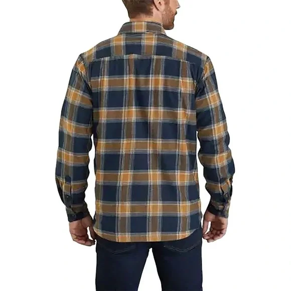 RF Relax Fit Flannel Fleece Lined Plaid Shirt - Men's - Picture 2 of 4